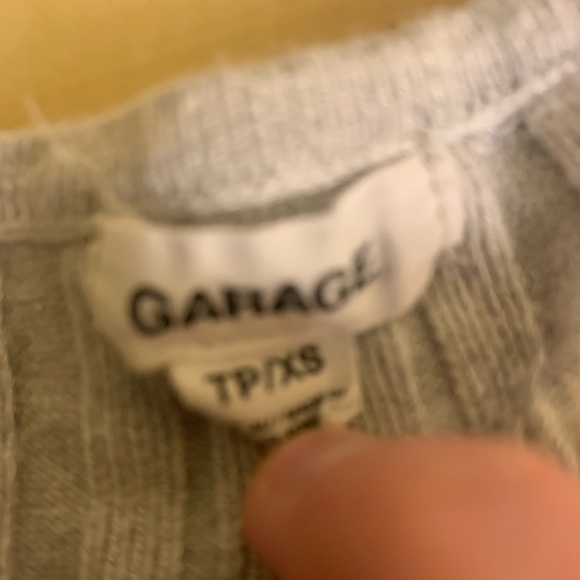 Garage Long-Sleeve Button up Cropped Top - Picture 3 of 3